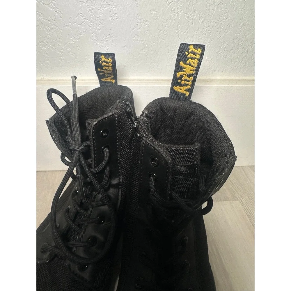 Dr. Martens Combs‎ J Boots Kids 4M 5L Black Good Canvas Side Zip Utility Combat